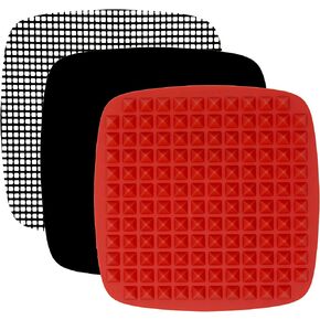 Air Fryer Accessories Bundle Compatible with Philips, Nuwave®, Secura, Maxi-Matic Elite Platinum, Comfee +More | Cooking Mats Kit by Infraovens Set of 3