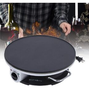 Electric Crepe Maker, Pancake Machine Heat Up Quickly with Temperature Control, Crepe Maker Machine with 13-inch Non Stick Griddle, for Restaurant Home Use Hotel Coffee Shop in Kuwait