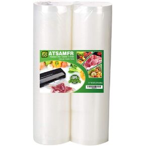 8x50 Rolls 2 Pack Vacuum Sealer Food Bags Rolls with BPA Free,Heavy Duty,Great for Vac Storage or Sous Vide Cooking