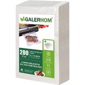 200 كيس من أكياس تفريغ الهواء، أكياس غلق مفرغة للطعام مقطعة مسبقًا للأغذية، أكياس غلق للوجبات شديدة التحمل خالية من البيسفينول A، أكياس عازلة للطعام من الدرجة التجارية لتخزين تفريغ الهواء وإعداد الوجبات in Kuwait