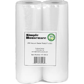 Simple Houseware 11"x50' Vacuum Sealer Bags Sous Vide Roll, BPA Free 2-Pack in Kuwait