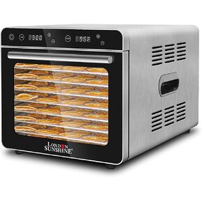 London Sunshine 8 Tray Food Dehydrator for Beef Jerky, Dried Fruit, Emergency Food - Stainless Steel (Silver) in Saudi Arabia