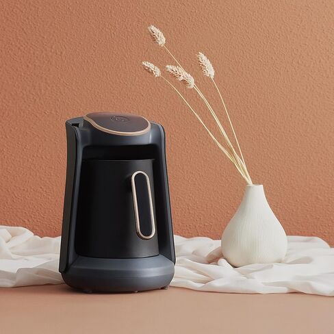 ماكينة صنع القهوة التركية/اليونانية الأوتوماتيكية من Arzum Okka Minio، الولايات المتحدة الأمريكية 120 فولت، أسود/فضي، 4 أكواب in Kuwait