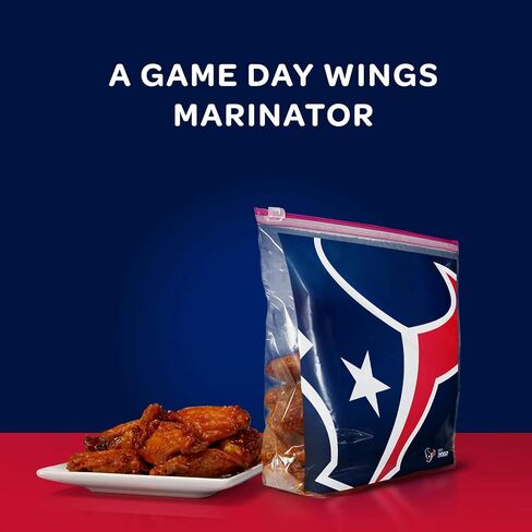 Ziploc Slider Storage Gallon Bag, Great for Grab-and-go Snacking, Tailgating or homegating, 20 Count- NFL Atlanta Falcons in Saudi Arabia