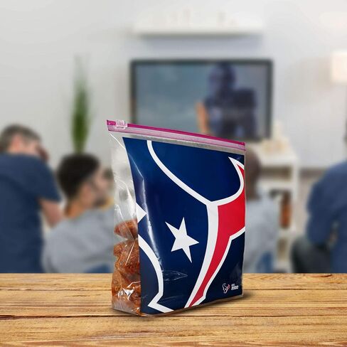 Ziploc Slider Storage Gallon Bag, Great for Grab-and-go Snacking, Tailgating or homegating, 20 Count- NFL Atlanta Falcons in Saudi Arabia