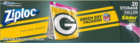 Ziploc Slider Storage Gallon Bag, Great for Grab-and-go Snacking, Tailgating or homegating, 20 Count- NFL Atlanta Falcons in Saudi Arabia