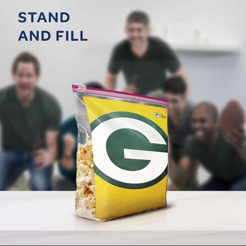 Ziploc Slider Storage Gallon Bag, Great for Grab-and-go Snacking, Tailgating or homegating, 20 Count- NFL Atlanta Falcons in Saudi Arabia