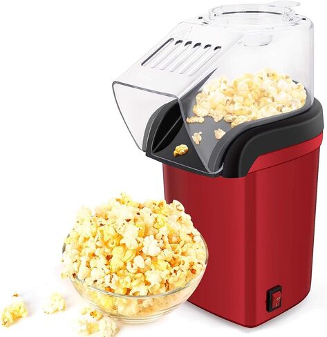 Hot Air Popper, Electric Popcorn Maker Machine with 1200W, No oil needed, Healthy and Delicious Snack for Kids, Adults. Great for Holding Parties in Home and Watching Movies with Family in Kuwait