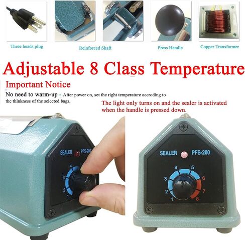 Impulse Sealer, 8 inch Handheld Impulse Bag Heat Sealer Packaging Machine for Self Sealing Plastic Poly Cellophane Mylar Shrink Wrap Clip Bags in Saudi Arabia