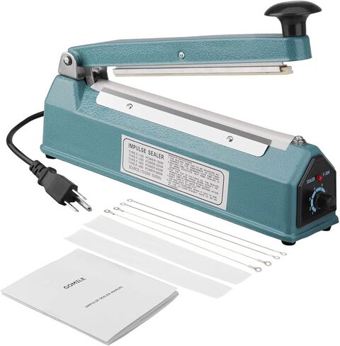 Impulse Sealer, 8 inch Handheld Impulse Bag Heat Sealer Packaging Machine for Self Sealing Plastic Poly Cellophane Mylar Shrink Wrap Clip Bags in Saudi Arabia