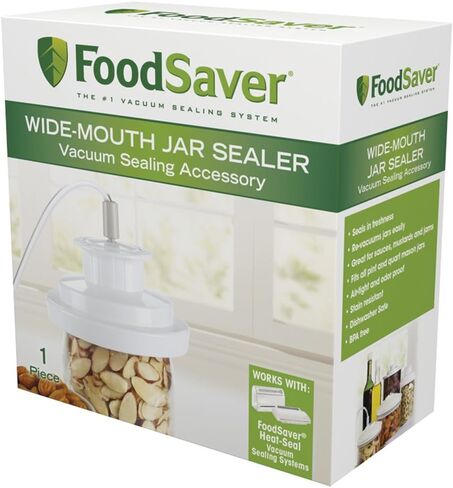 FoodSaver Regular Sealer and Accessory Hose Wide-Mouth Jar Kit, 9.00 x 6.00 x 4.90 inches, White in Saudi Arabia