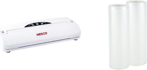 Nesco VS-01 One Touch Operation Food Vacuum Sealer with Vacuum Sealer Bags, White in Saudi Arabia