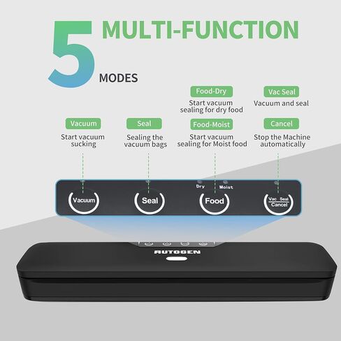 فراغ ختم آلة الأوتوماتيكية توفير الطعام فراغ الختم للمطبخ، نظام إغلاق فراغ أوتوماتيكي بنظام إغلاق جاف ورطب الغذاء أنماط الطعام 11 × 119 بوصة أكياس فراغ قطع مجاني أسفل الضوضاء in Kuwait