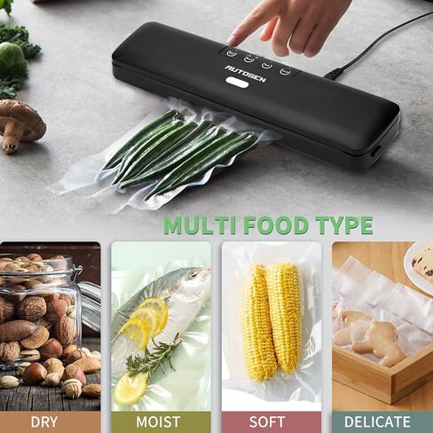 فراغ ختم آلة الأوتوماتيكية توفير الطعام فراغ الختم للمطبخ، نظام إغلاق فراغ أوتوماتيكي بنظام إغلاق جاف ورطب الغذاء أنماط الطعام 11 × 119 بوصة أكياس فراغ قطع مجاني أسفل الضوضاء in Kuwait