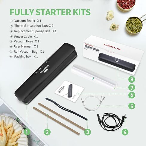 فراغ ختم آلة الأوتوماتيكية توفير الطعام فراغ الختم للمطبخ، نظام إغلاق فراغ أوتوماتيكي بنظام إغلاق جاف ورطب الغذاء أنماط الطعام 11 × 119 بوصة أكياس فراغ قطع مجاني أسفل الضوضاء in Kuwait