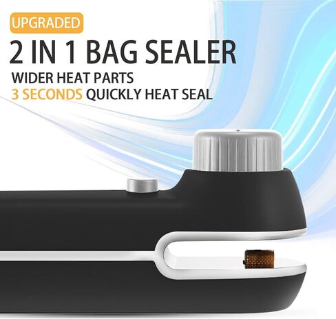 اداة اغلاق الاكياس الصغيرة من باندكيو، قابلة لاعادة الشحن مع اداة اغلاق حرارية وقاطعة، الة اعادة اغلاق الاكياس البلاستيكية والوجبات الخفيفة طازجة in Kuwait
