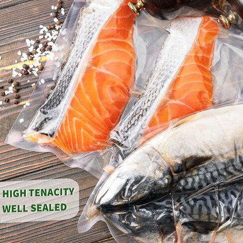 لفة ختم فراغ هابي سيل مقاس 8 × 100 بوصة مع قطاعة، أكياس مانعة للتسرب لحفظ الطعام، خالية من البيسفينول أ، درجة تجارية، رائعة لتخزين الطعام، وإعداد الوجبات والفيديو الرائع in Kuwait