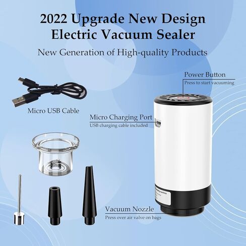 أكياس Elegant Choise Sous Vide، 26 عبوة من أكياس تخزين الطعام محكمة الغلق وقابلة لإعادة الاستخدام، قابلة للإغلاق مع صمام هواء مزدوج الطبقات، حقيبة تخزين الطعام، خالية من مادة BPA، 4 مقاسات 25 قطعة in Kuwait