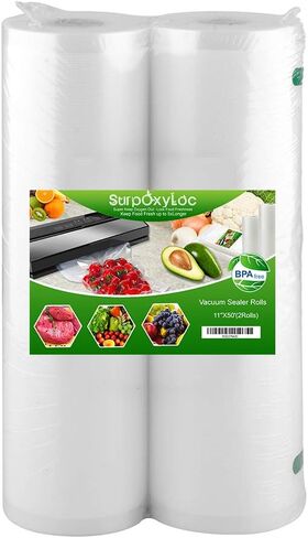 SurpOxyLoc 2 عبوة 11 × 50 أكياس تفريغ الهواء مع خالية من البيسفينول A، شديدة التحمل، رائعة لتخزين Sous Vide وVac Seal in Kuwait