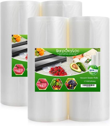 SurpOxyLoc 2 عبوة 11 × 50 أكياس تفريغ الهواء مع خالية من البيسفينول A، شديدة التحمل، رائعة لتخزين Sous Vide وVac Seal in Kuwait