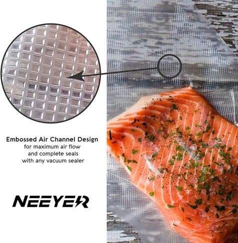 ناير اكياس اغلاق مفرغة من الهواء، 8 انش × 100 قدم مع قاطعة، مثالية لحفظ الطعام، خالية من البيسفينول ايه، امنة عالمية، رائعة للتخزين في الهواء الطلق، اعداد الوجبات او سو فيد in Kuwait