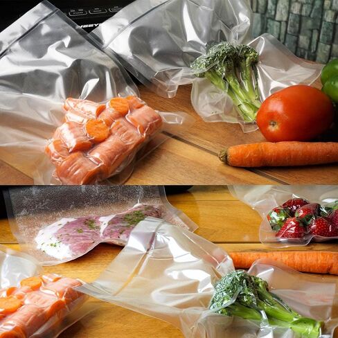 ناير اكياس اغلاق مفرغة من الهواء، 8 انش × 100 قدم مع قاطعة، مثالية لحفظ الطعام، خالية من البيسفينول ايه، امنة عالمية، رائعة للتخزين في الهواء الطلق، اعداد الوجبات او سو فيد in Kuwait