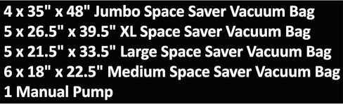 ايفريداي هوم 83-77 اكياس تخزين مفرغة من الهواء - موفرة للمساحة وضغط محكم الغلق للخزانة لتخزين وتنظيم الملابس والبياضات والاغراض الموسمية، 15 قطعة in Kuwait