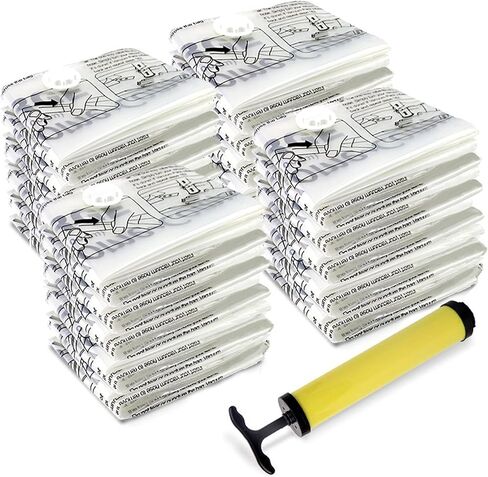 ايفريداي هوم 83-77 اكياس تخزين مفرغة من الهواء - موفرة للمساحة وضغط محكم الغلق للخزانة لتخزين وتنظيم الملابس والبياضات والاغراض الموسمية، 15 قطعة in Kuwait