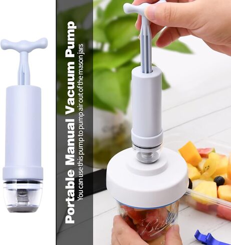 مجموعة خراطيم مانعة للتسرب والملحقات متوافقة مع مانع تسرب الطعام من FoodSaver، مجموعة مكنسة مانعة للتسرب من Mason Jar لجرة ماسون العادية ذات الفم العريض، غطاء إغلاق الجرار مع خرطوم وأغطية مرطبانات (أبيض) in Kuwait