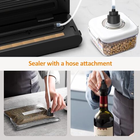 الة اغلاق بتفريغ الهواء لحفظ الطعام مع قطاعة و28 كيس، نظام اغلاق تلقائي للطعام الطازج والجاف والرطب، تصميم صغير ومغناطيسي لاغلاق الوجبة in Kuwait