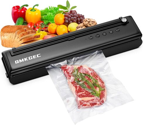 الة اغلاق بتفريغ الهواء لحفظ الطعام مع قطاعة و28 كيس، نظام اغلاق تلقائي للطعام الطازج والجاف والرطب، تصميم صغير ومغناطيسي لاغلاق الوجبة in Kuwait