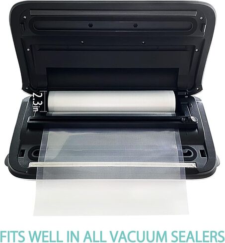 أكياس هابي سيل مانعة للتسرب 11x25 لفة 8 عبوات لحفظ الطعام، ختم الوجبة، خالية من البيسفينول A، درجة تجارية، رائعة لتخزين العطلات، إعداد الوجبات أو فيديو Sous in Kuwait