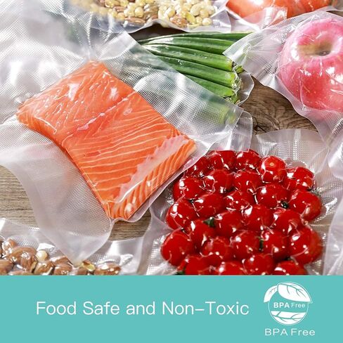 أكياس هابي سيل مانعة للتسرب 11x25 لفة 8 عبوات لحفظ الطعام، ختم الوجبة، خالية من البيسفينول A، درجة تجارية، رائعة لتخزين العطلات، إعداد الوجبات أو فيديو Sous in Kuwait