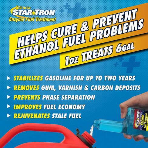 STAR BRITE Star Tron Enzyme Fuel Treatment, Small Engine Formula, 16 Fl Oz Treats up to 96 Gals Gas Additive Rejuvenates & Stabilizes Old Gasoline, Cures & Prevents Ethanol Problems in Saudi Arabia