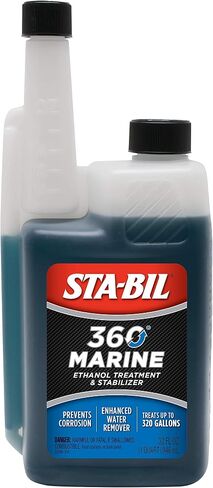STA-BIL 360 Marine Ethanol Treatment & Fuel Stabilizer - Full Fuel System Cleaner - Fuel Injector Cleaner - Removes Water - Treats 1280 Gallons - 128 Fl. Oz. (22250),Gold, 1 Gallon in Saudi Arabia