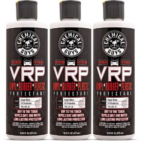 Chemical Guys TVD_107_1603 V.R.P. Vinyl, Rubber and Plastic Non-Greasy Dry-to-The-Touch Long Lasting Super Shine Dressing for Tires, Trim and More, 16 fl oz (3 Pack) in Saudi Arabia