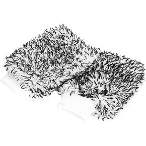 New Car Wash Mitt, 2 Pack Premium Soft Cyclone Microfiber Washing Gloves, Holds Tons of Sudsy Water for Effective Washing, Machine Washable, Lint Free, Scratch Free - Black in Saudi Arabia
