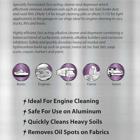 مزيل الشحوم المركز للسيارات من أودوبان، 1 جالون in Kuwait