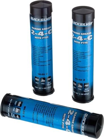 Quicksilver 802859Q1 2-4-C شحم بحري مع تفلون، زيت تشحيم بحري متعدد الأغراض - 8 أونصة. أنبوب in Saudi Arabia