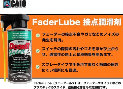 CAIG DeoxIT FaderLube Lubricant 5 oz. & Hosa D100S-2 CAIG DeoxIT 100% Spray Contact Cleaner, 2 oz. in Saudi Arabia