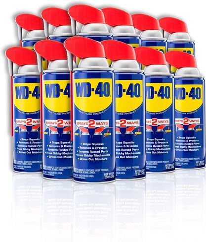 WD-40 Multi-Use Product with Smart Straw Sprays 2 Ways,12 OZ [12-Pack] in Saudi Arabia