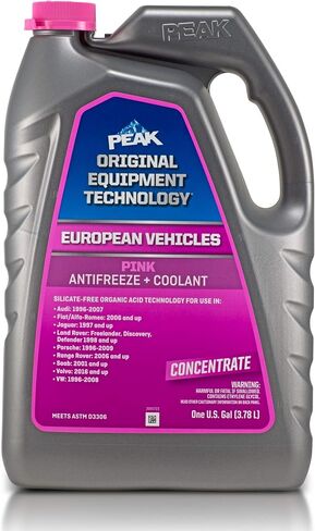 PEAK OET Extended Life Pink 50/50 Prediluted Antifreeze/Coolant for European Vehicles, 1 Gal. in Saudi Arabia