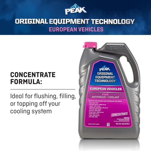 PEAK OET Extended Life Pink 50/50 Prediluted Antifreeze/Coolant for European Vehicles, 1 Gal. in Saudi Arabia