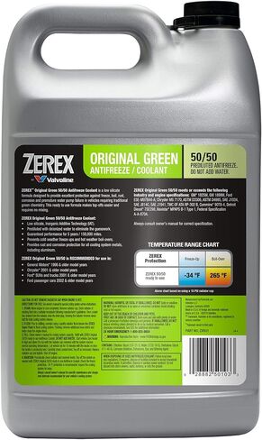 Zerex Original Green منخفض السيليكات 50/50 مضاد التجمد/المبرد المخفف مسبقًا الجاهز للاستخدام 1 GA in Saudi Arabia