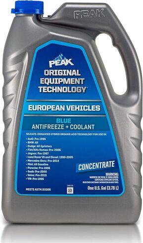 PEAK OET Extended Life Blue 50/50 مضاد التجمد/المبرد المخفف مسبقًا للمركبات الأوروبية، 1 جالون. in Saudi Arabia