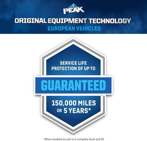 PEAK OET Extended Life Blue 50/50 مضاد التجمد/المبرد المخفف مسبقًا للمركبات الأوروبية، 1 جالون. in Saudi Arabia