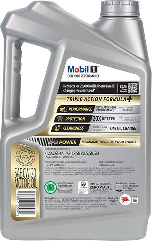 زيت محرك موبيل 1 الاصطناعي الكامل ذو الأداء الممتد 0W-20، 5 كوارت in Saudi Arabia