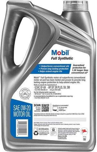 Mobil Full Synthetic Motor Oil 5W-30, 5 Quart in Saudi Arabia