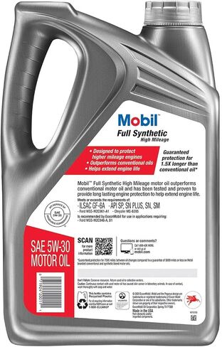Mobil Full Synthetic Motor Oil 5W-30, 5 Quart in Saudi Arabia