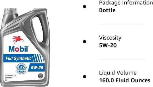 Mobil Full Synthetic Motor Oil 5W-30, 5 Quart in Saudi Arabia